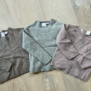 Zara and H&M toddler kids cashmere sweaters for 3 year olds